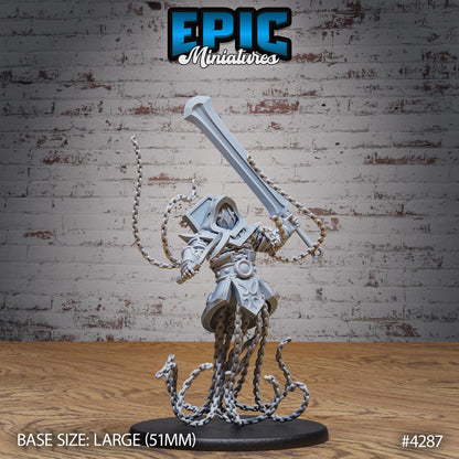 Chain Golem Bundle (Large) | Premium DnD Minis High Quality Resin Miniature | Fantasy, Hell, Chains, Demon, Enemy, Sword, Attack, Beast