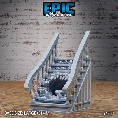 Mimic Stairs (Normal & Mimic) | Premium DnD Minis | High Quality Resin | Stair Beast Large
