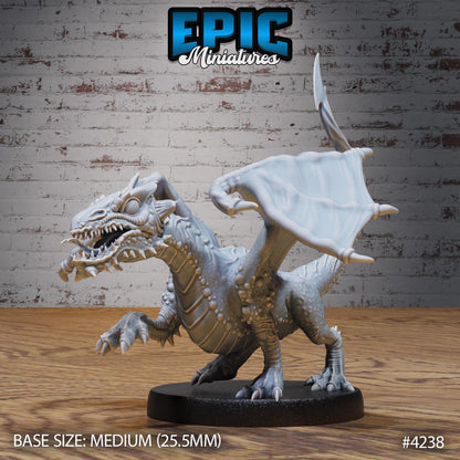 Black Dragon Wyrmling (Medium) | Premium DnD Minis | High Quality Resin | Wyvern Mini, Beast, Medium, Cute, Stretching, Dragon, Baby Infant