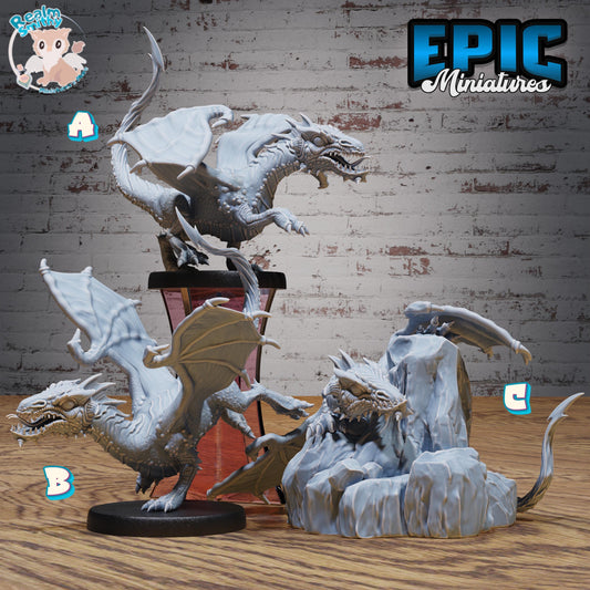 Black Dragon Wyrmling (Medium) | Premium DnD Minis | High Quality Resin | Wyvern Mini, Beast, Medium, Cute, Stretching, Dragon, Baby Infant