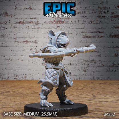 Sewer Rat Tribe Bundle B (Medium) | Premium DnD Minis | High Quality Resin | Fantasy Rats, Bard, Wizard, Cleric, Drunk, Enemy, Beast