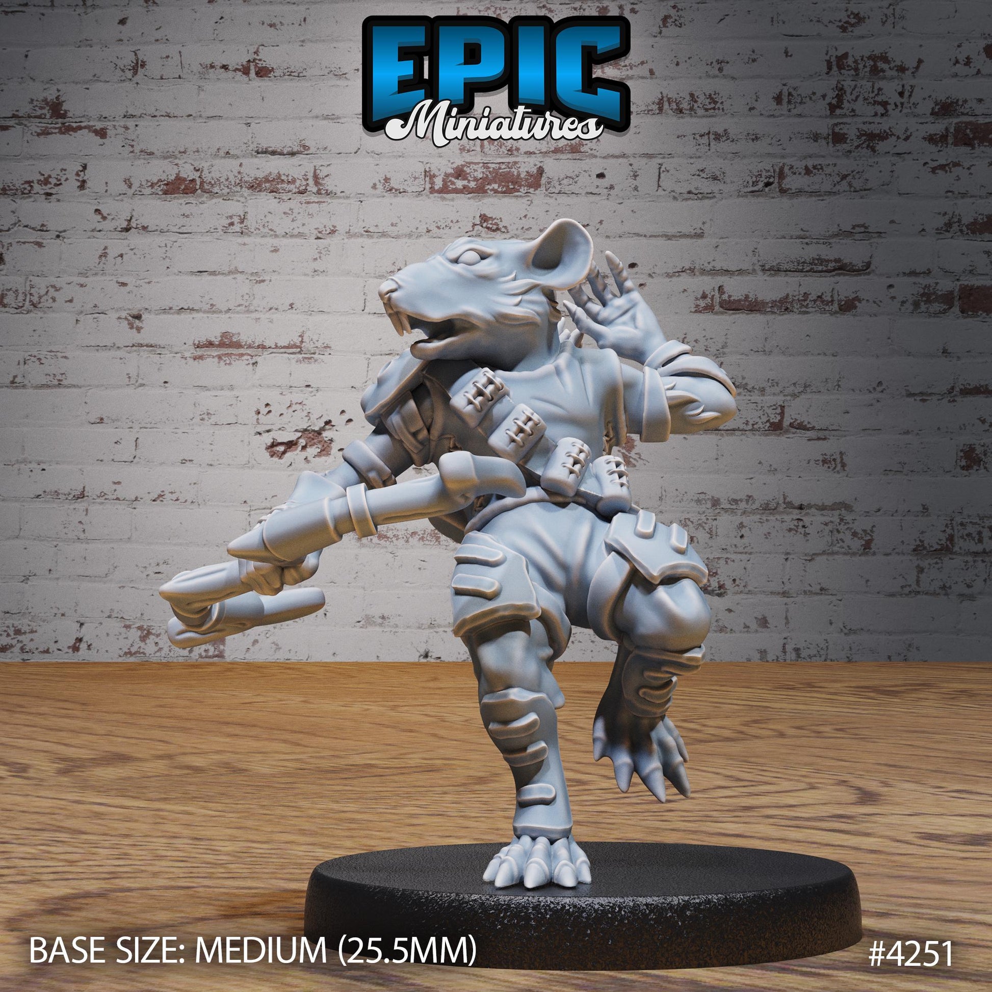 Sewer Rat Tribe Bundle B (Medium) | Premium DnD Minis | High Quality Resin | Fantasy Rats, Bard, Wizard, Cleric, Drunk, Enemy, Beast
