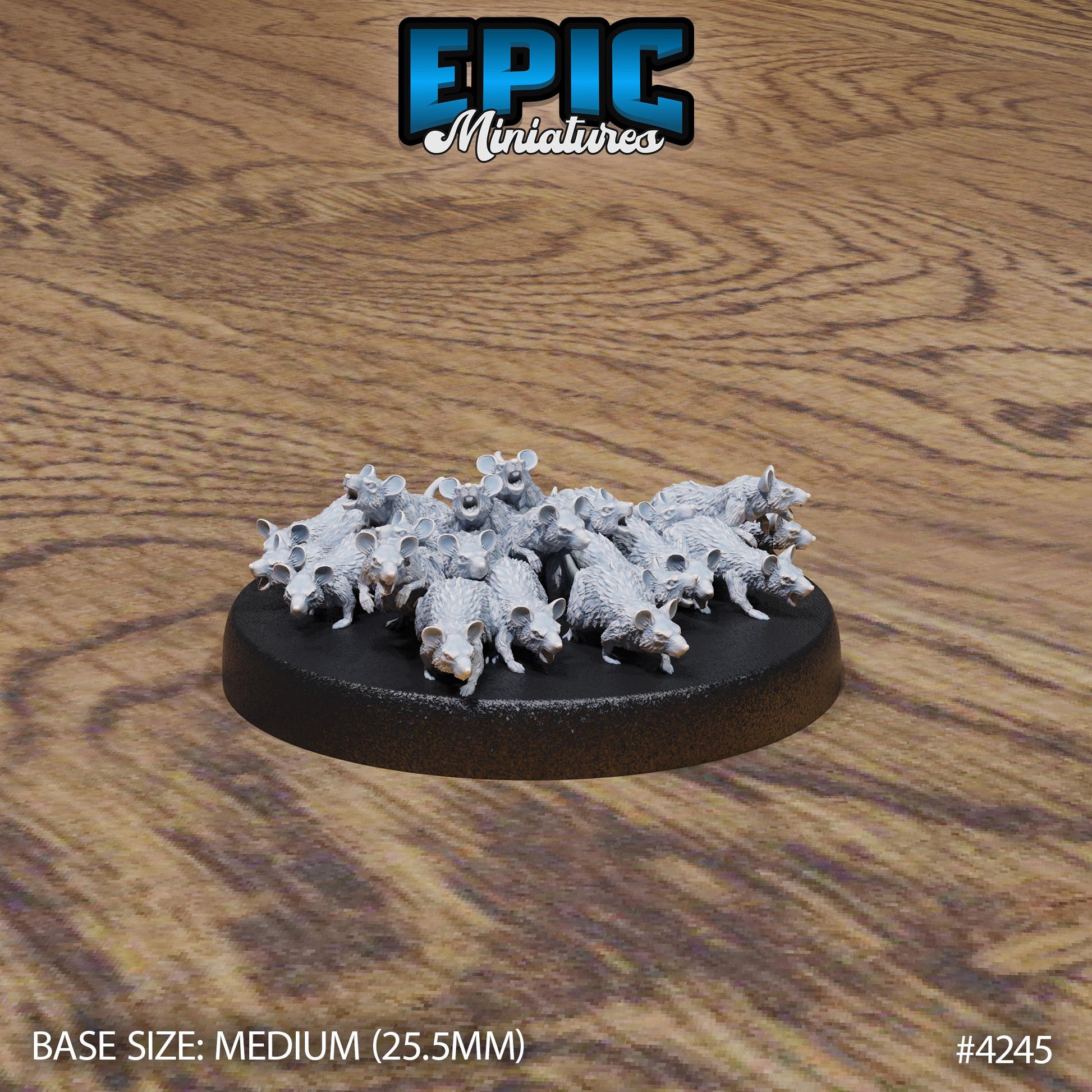 Sewer Rat Swarms | Premium DnD Miniatures High Quality Resin | Fantasy, Enemies, Beast, Small, Medium, Rats, Sewer, Swarm, Mice, Mouse