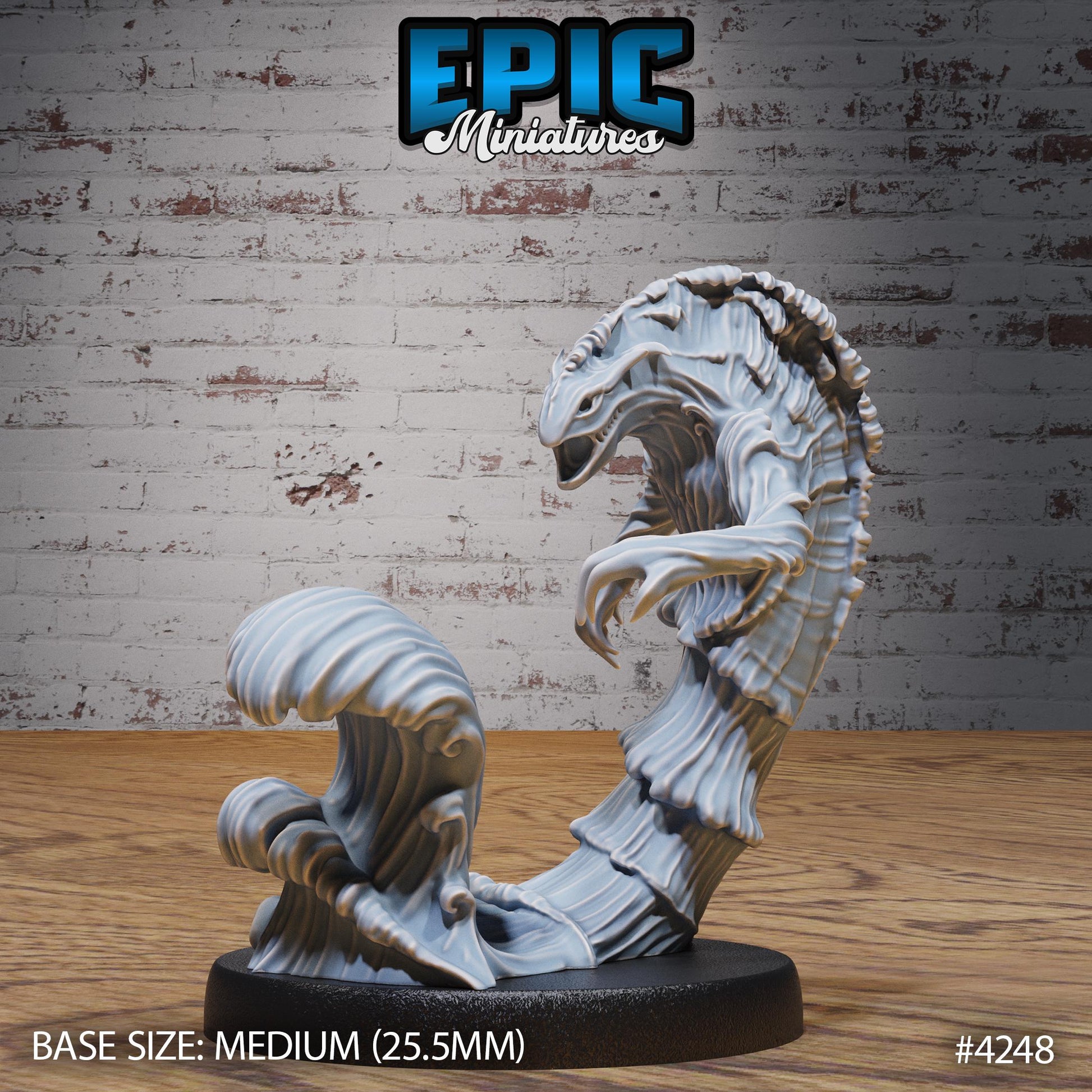 Water Elemental Bundle (Medium) | Premium DnD Minis | High Quality Resin Miniature | Waves, Beast, Trident, Dungeons and Dragons