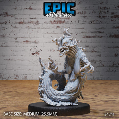 Sewer Hag (Medium) | Premium DnD Minis | High Quality Resin Miniature | Hags, Beast, Witch, Gross, Saggy, Lamp, Spear, Green Sea Water Hag