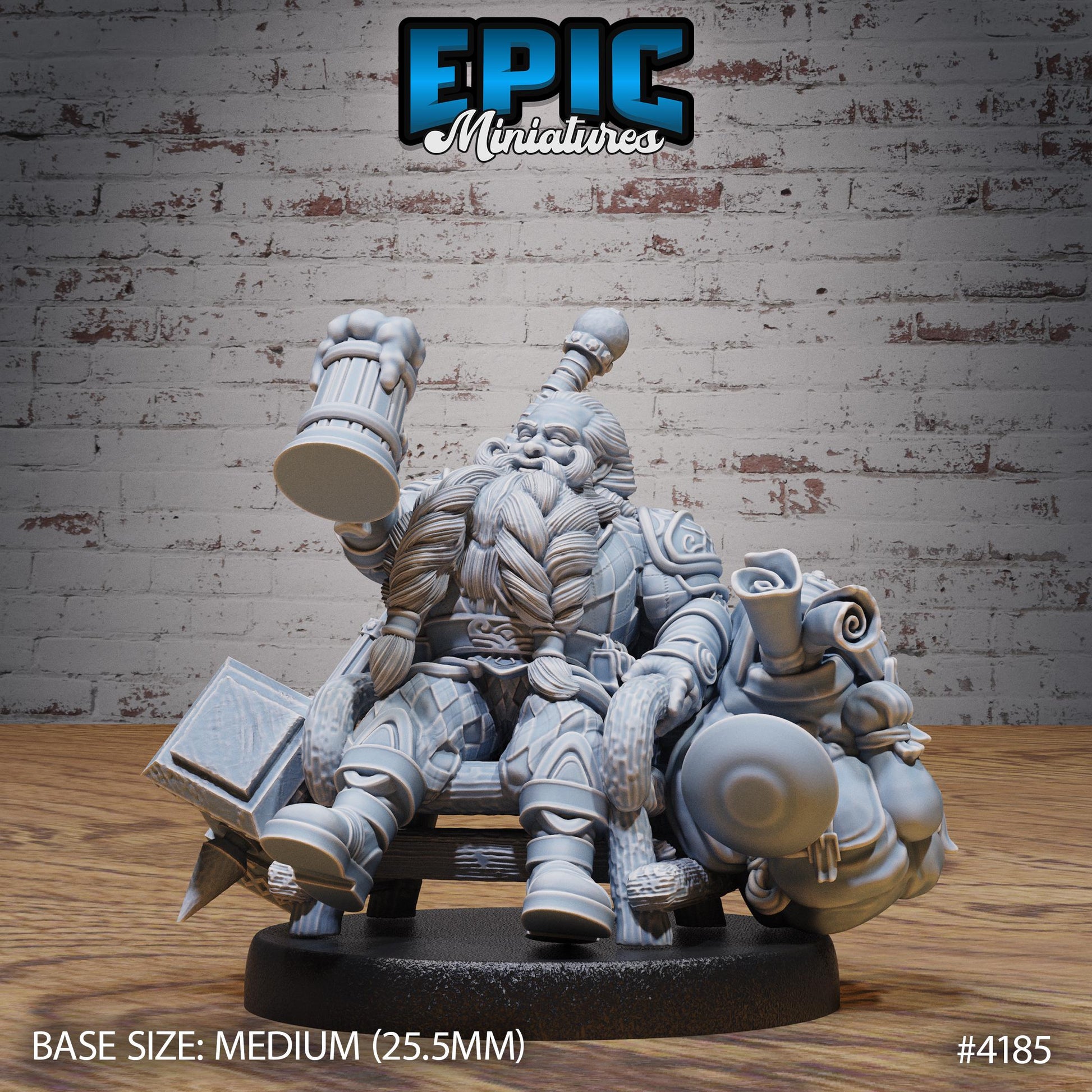 Male Dwarf Traveler Bundle (Medium) | Premium DnD Minis | High Quality Resin | Fantasy Dwarf