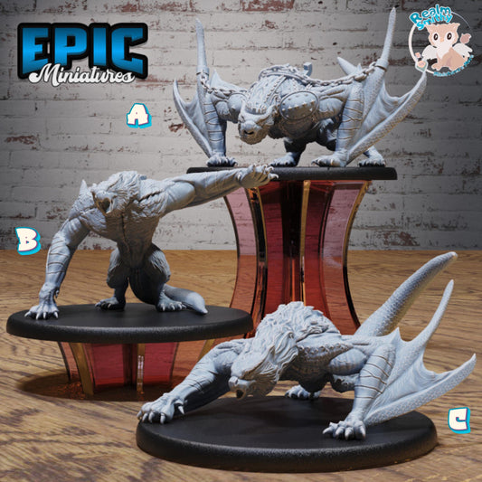 Emperor Wyvern Miniature (Large) | Premium DnD Minis | D&D RPG | High Quality Resin