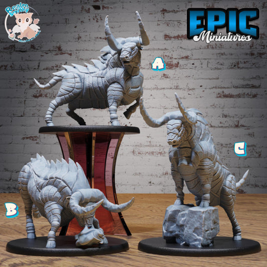 Metal Bull Gorgon Miniature (Large Creature) | Premium DnD Minis | High Quality Resin Miniature | Fantasy, Oxen, Ox, Horns