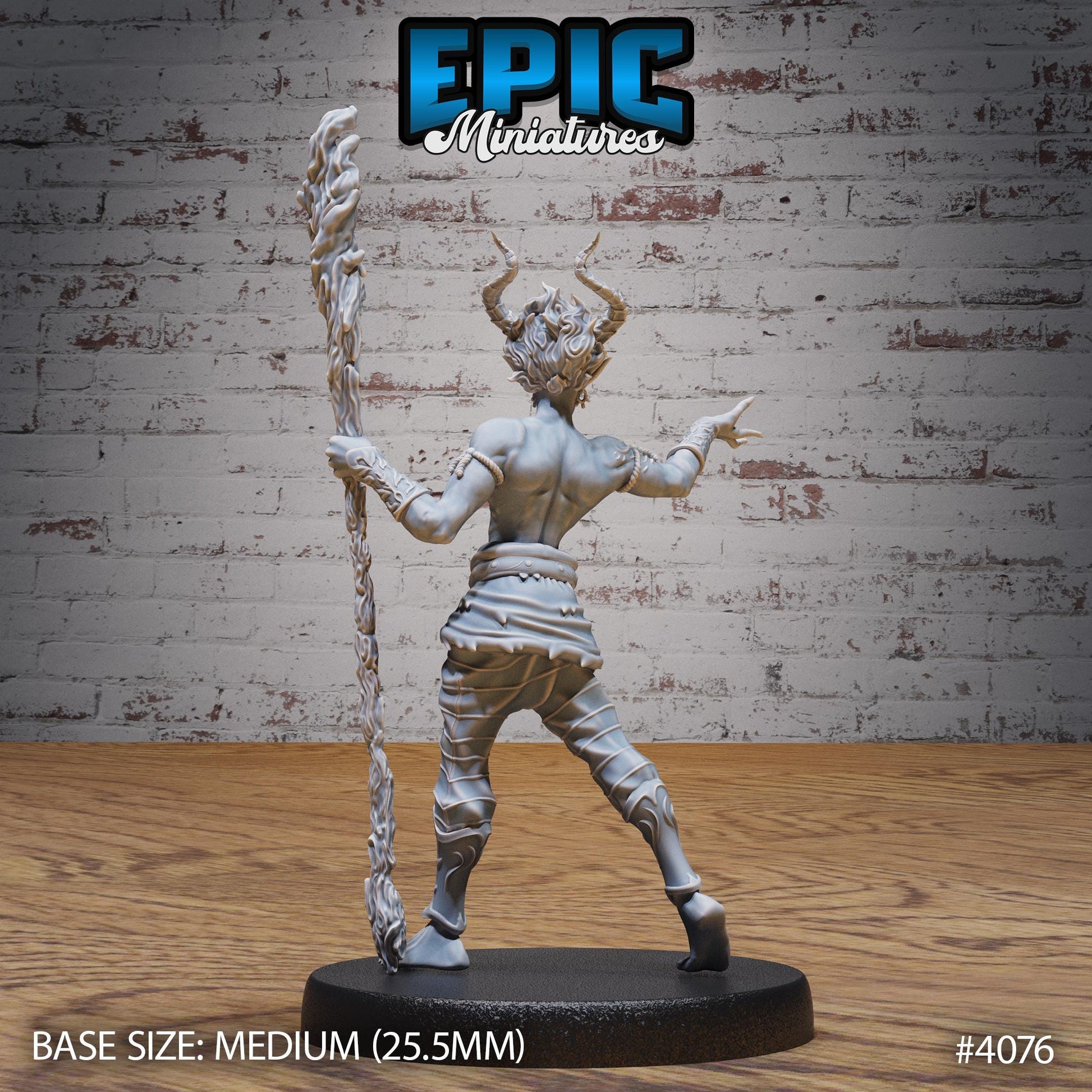 Young Efreeti Miniature (Medium) | Premium DnD Minis High Quality Resin | Fantasy | Elemental, Water, Mockery, Tiefling, Male, Genasi, Monk