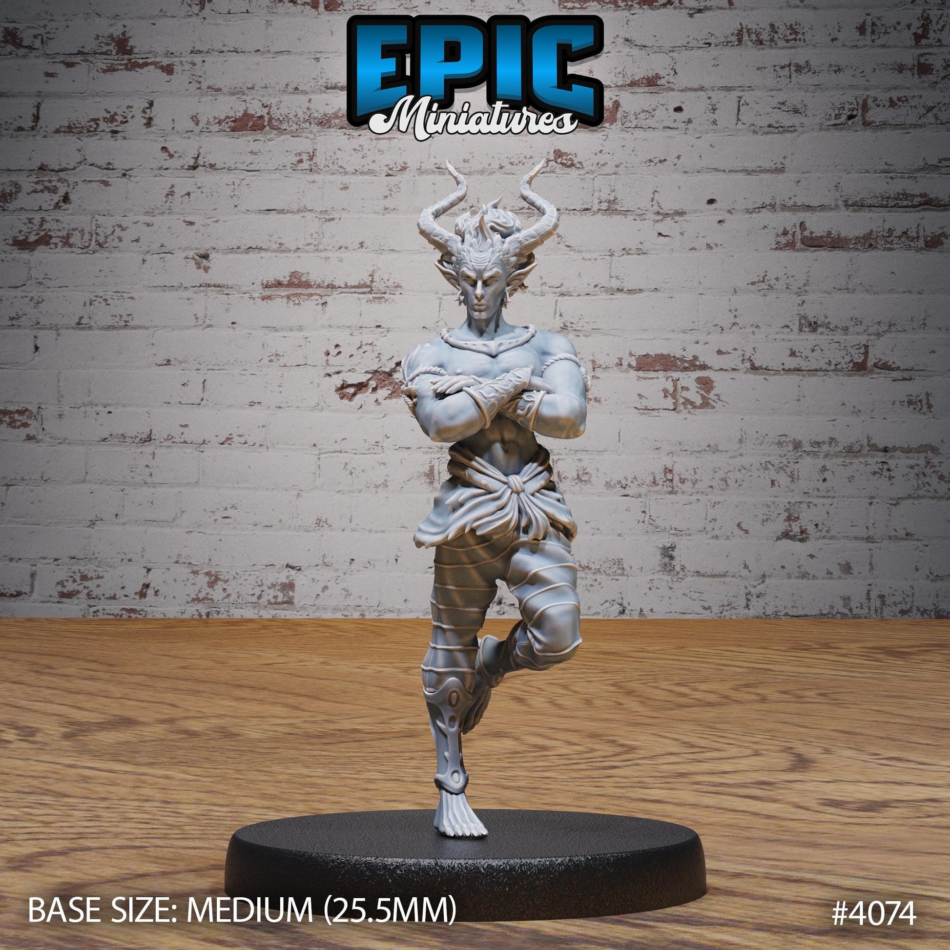 Young Efreeti Miniature (Medium) | Premium DnD Minis High Quality Resin | Fantasy | Elemental, Water, Mockery, Tiefling, Male, Genasi, Monk