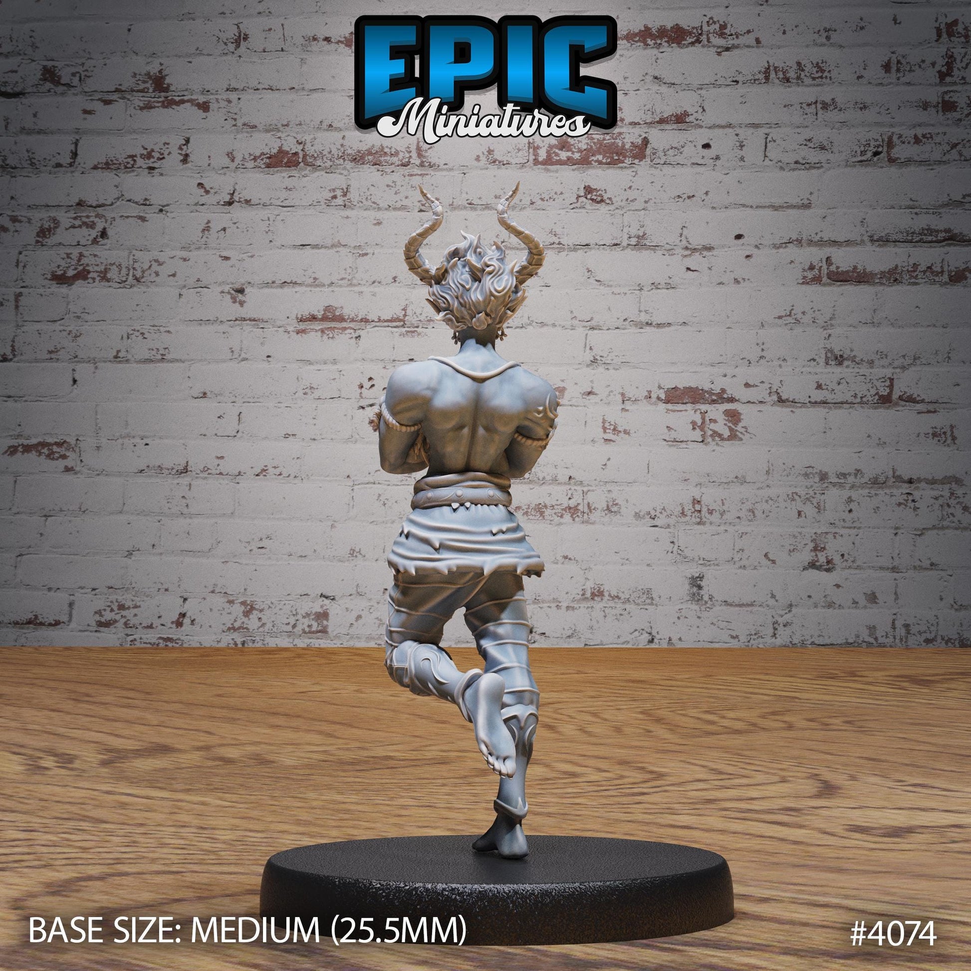 Young Efreeti Miniature (Medium) | Premium DnD Minis High Quality Resin | Fantasy | Elemental, Water, Mockery, Tiefling, Male, Genasi, Monk