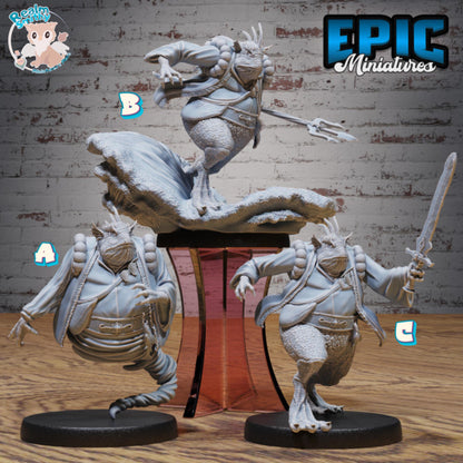 Marid Classic Miniature (Medium) | Premium DnD Minis High Quality Resin | Fantasy | Frog Genie Elemental Grung Water Toad Bull Amphibian