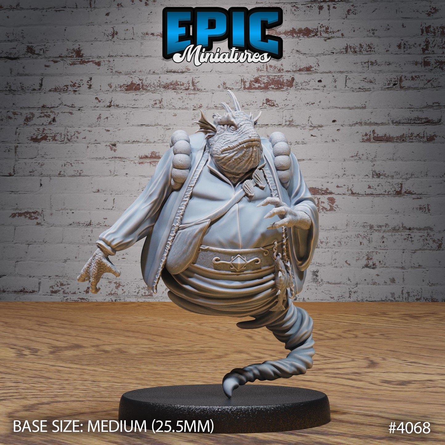Marid Classic Miniature (Medium) | Premium DnD Minis High Quality Resin | Fantasy | Frog Genie Elemental Grung Water Toad Bull Amphibian