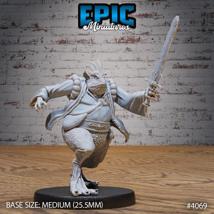 Marid Classic Miniature (Medium) | Premium DnD Minis High Quality Resin | Fantasy | Frog Genie Elemental Grung Water Toad Bull Amphibian