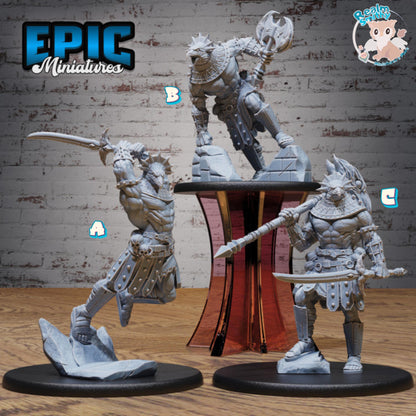 Horus Avatar Miniature (Large) | Premium DnD Minis | High Quality Resin | Beast, Attack, Chase Lunge, Axe, Aarakocra, Egyptian