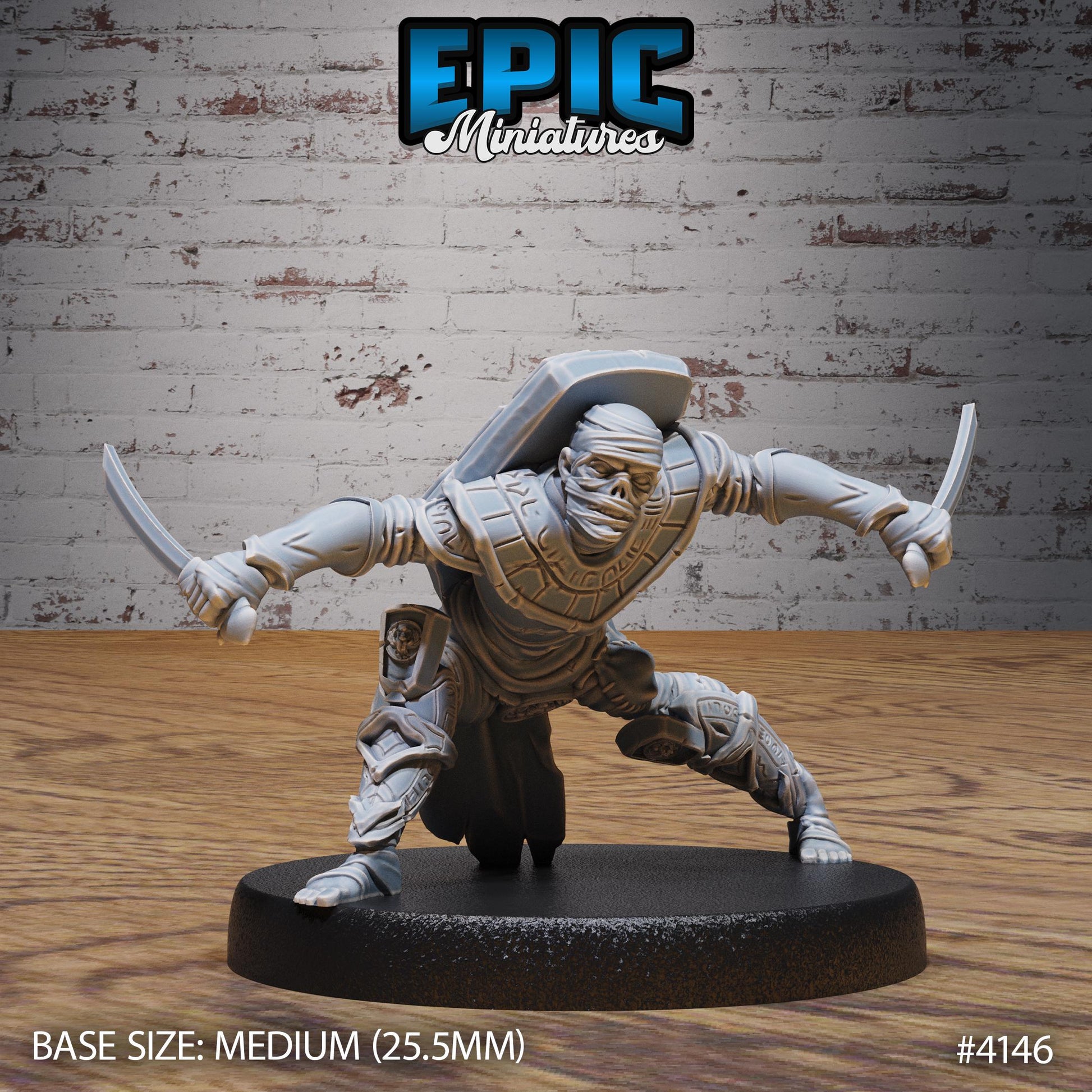 Mummy Warrior Miniatures A (Medium) | Premium DnD Minis High Quality Resin | Fantasy, Mummy, Skeleton, Undead, Anubis, Egyptian