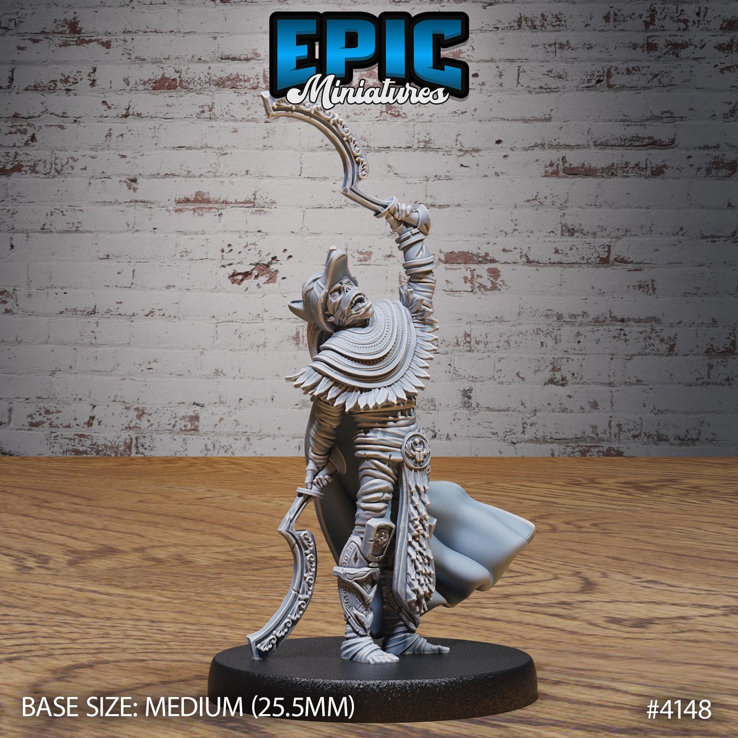 Mummy Warrior Miniatures A (Medium) | Premium DnD Minis High Quality Resin | Fantasy, Mummy, Skeleton, Undead, Anubis, Egyptian