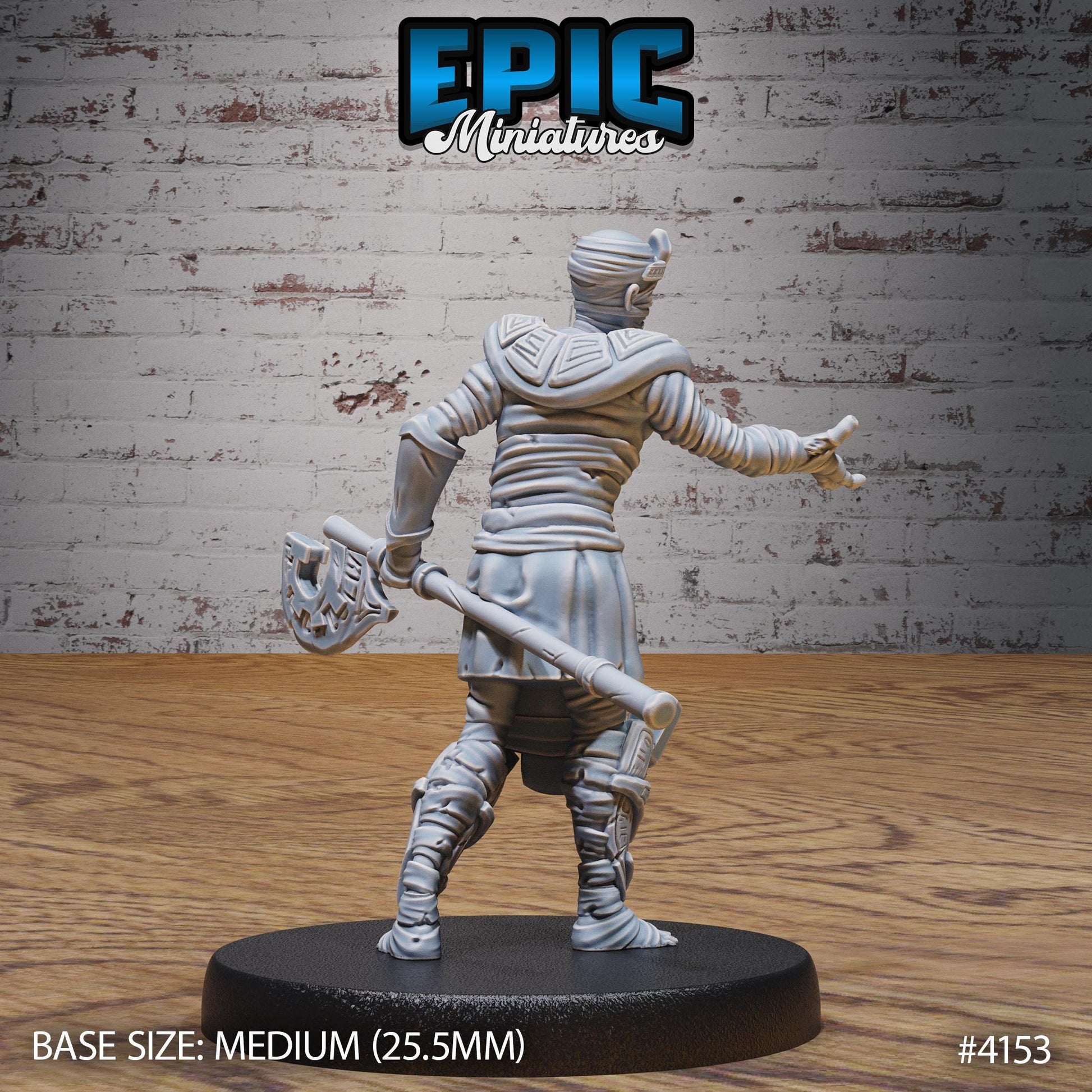 Mummy Warrior Miniatures B (Medium) | Premium DnD Minis High Quality Resin | Fantasy, Mummy, Skeleton, Undead, Anubis, Egyptian