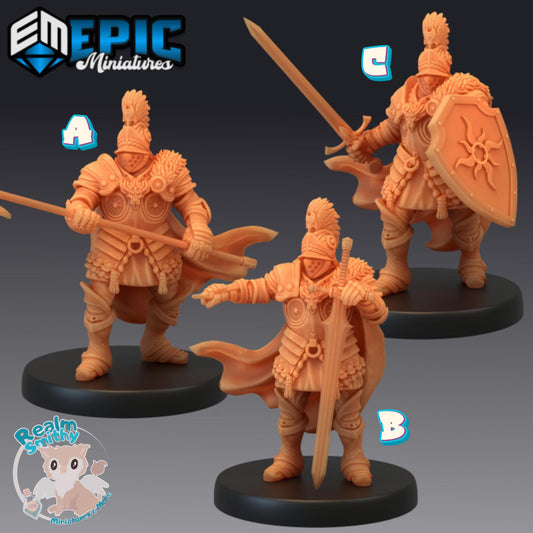 Castle Knight Set Miniature Bundle (Medium) | Premium DnD Miniatures with High Quality Resin | Medieval Fantasy Encounters | Sword, Knights