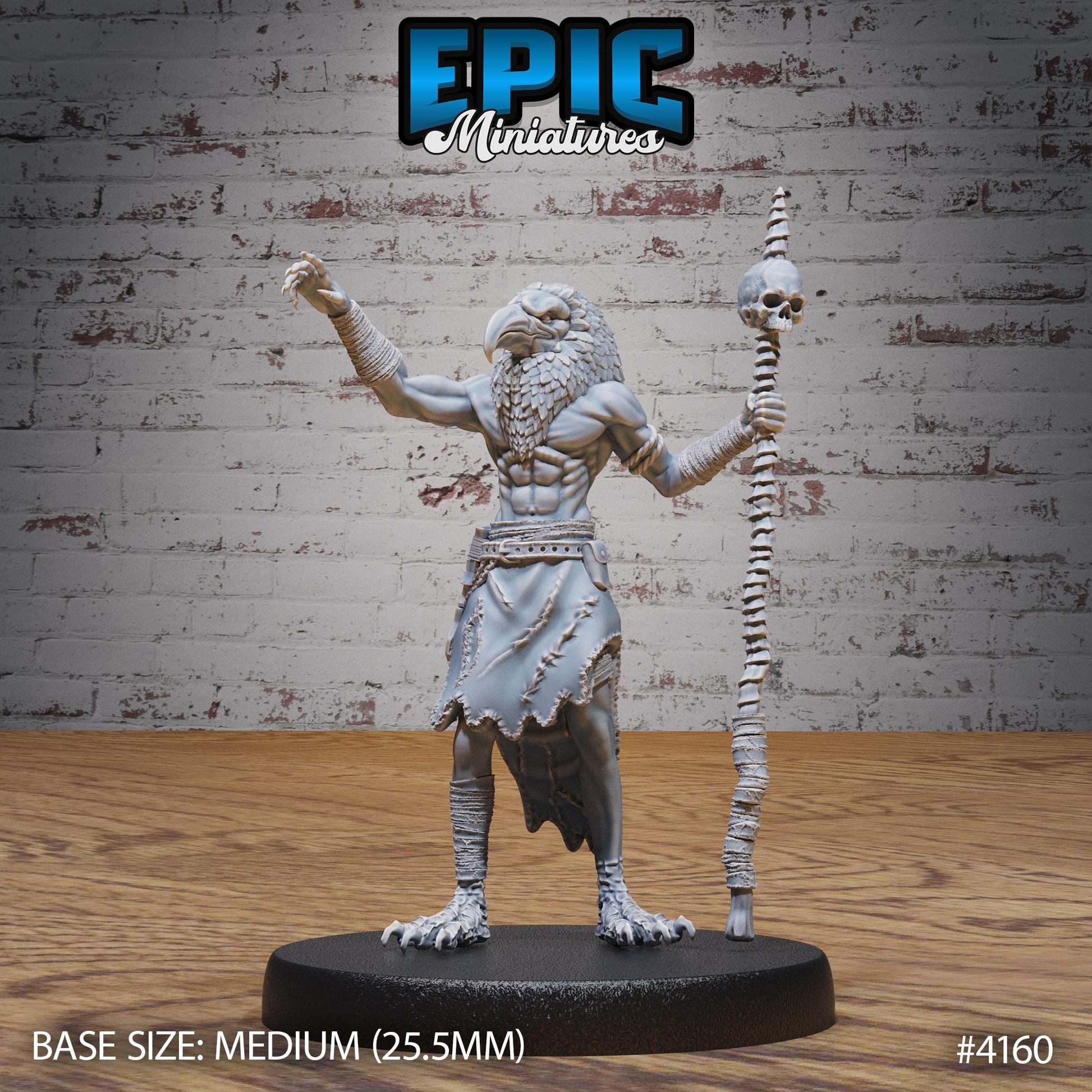 Servant of Thot Miniature (Large Creature) | Premium DnD Minis High Quality Resin Miniature | Fantasy, Mummy, Staff, Aarakocra