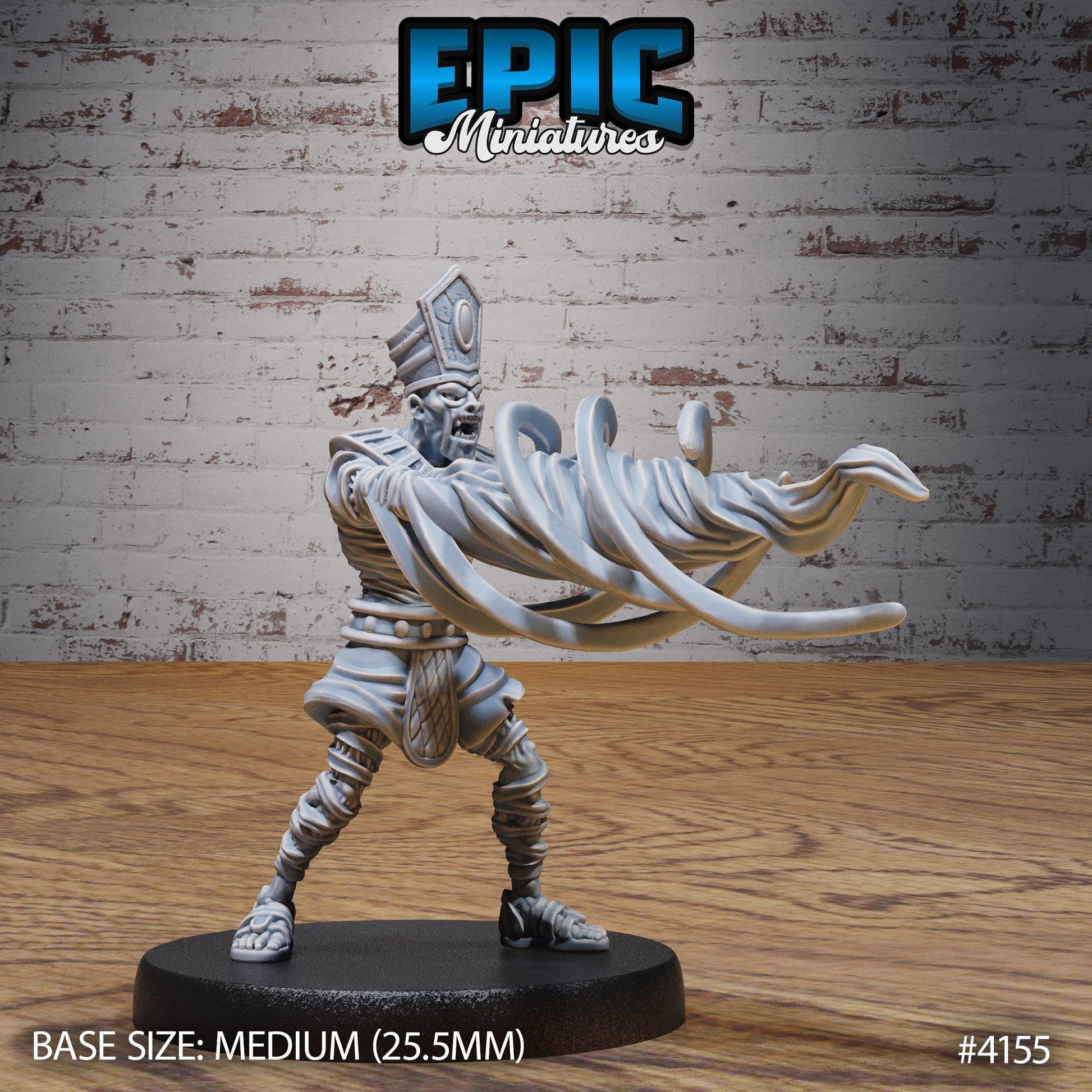 Ancient Egyptian High Priest Miniature (Medium) | Premium DnD Minis High Quality Resin | Fantasy, Mummy, Tomb, Magic, Scythe
