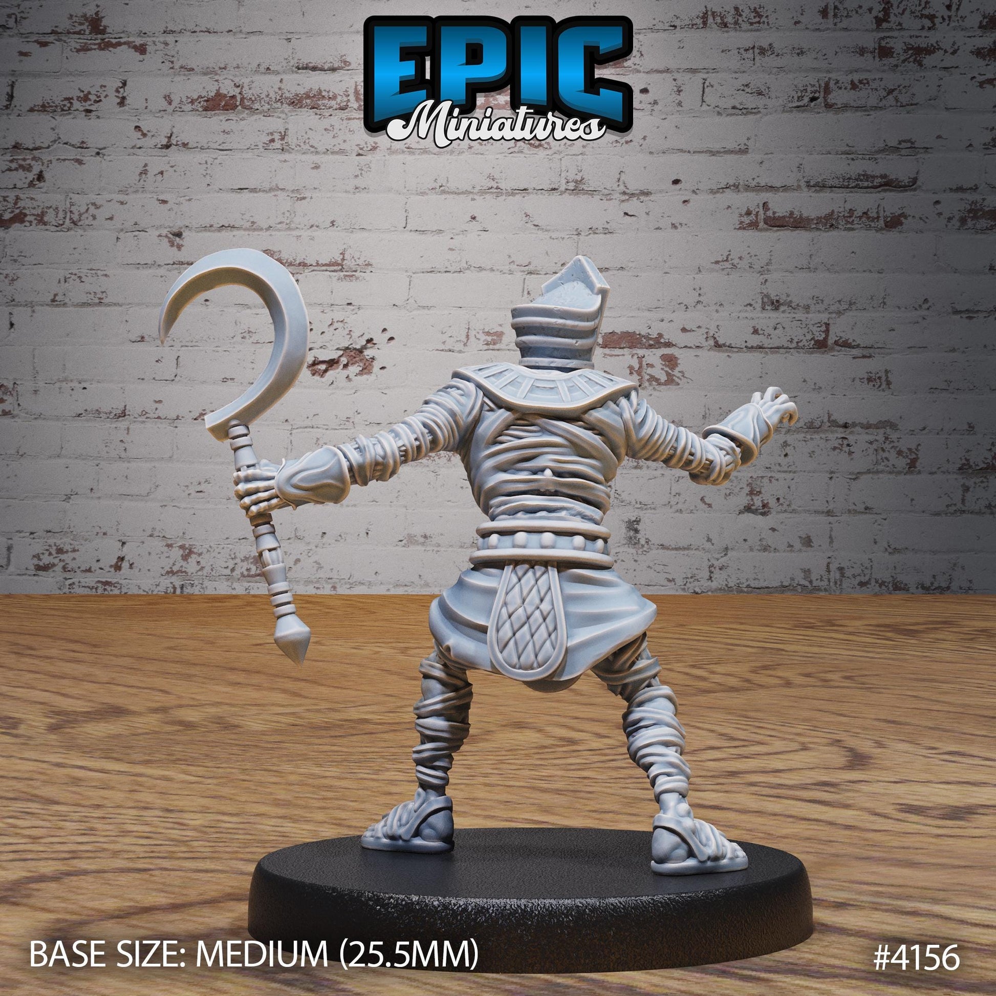 Ancient Egyptian High Priest Miniature (Medium) | Premium DnD Minis High Quality Resin | Fantasy, Mummy, Tomb, Magic, Scythe