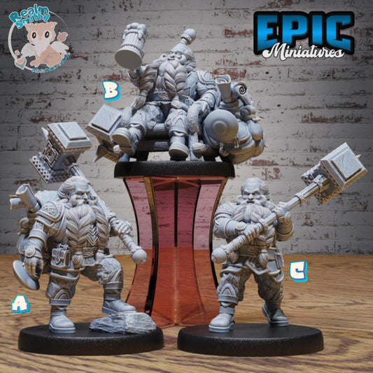 Male Dwarf Traveler Bundle (Medium) | Premium DnD Minis | High Quality Resin | Fantasy Dwarf