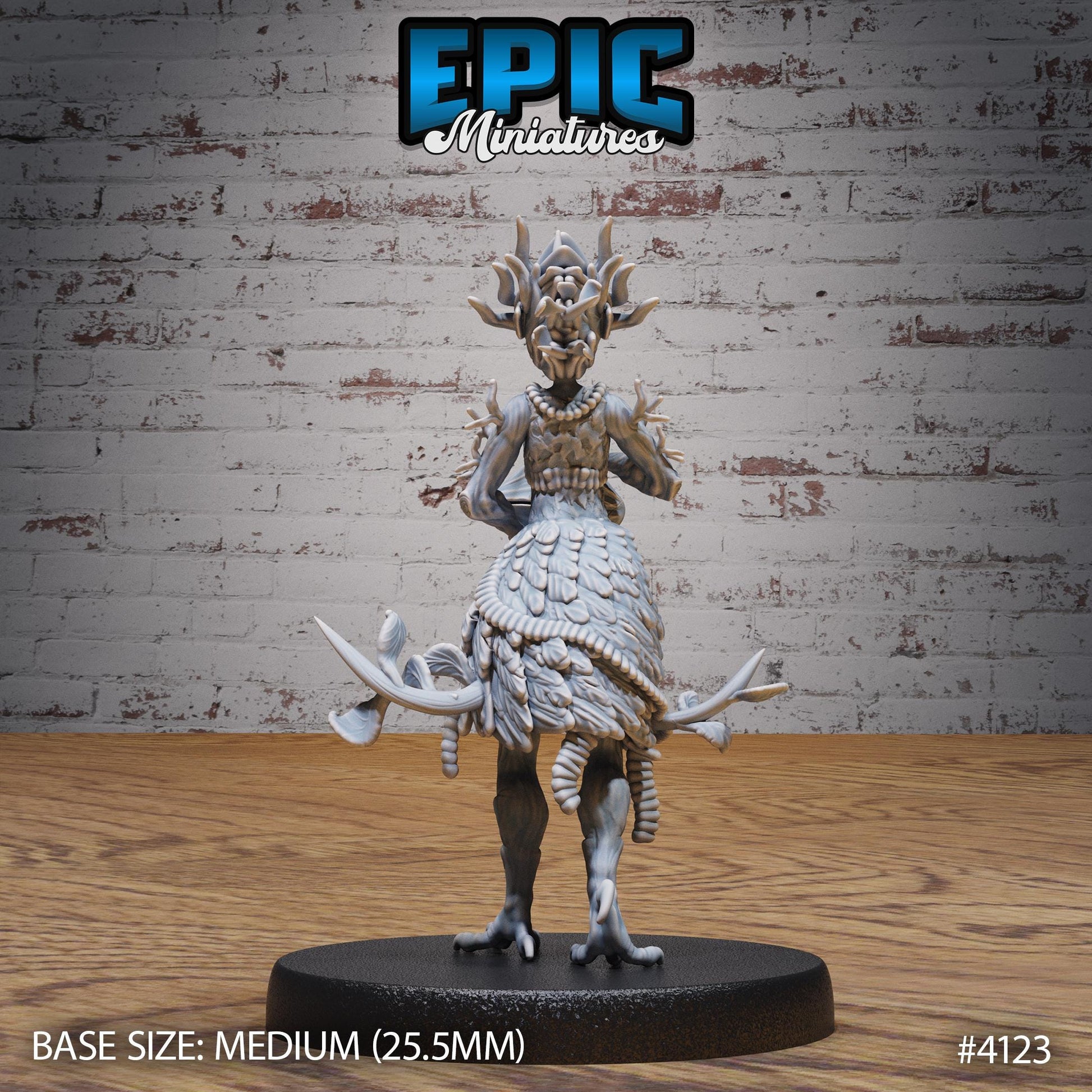 Female Nut Dryad Miniature (Medium) | Premium DnD Minis High Quality Resin | Fantasy, Witch, Fairy, Cute, Walnut, Sword Fighter