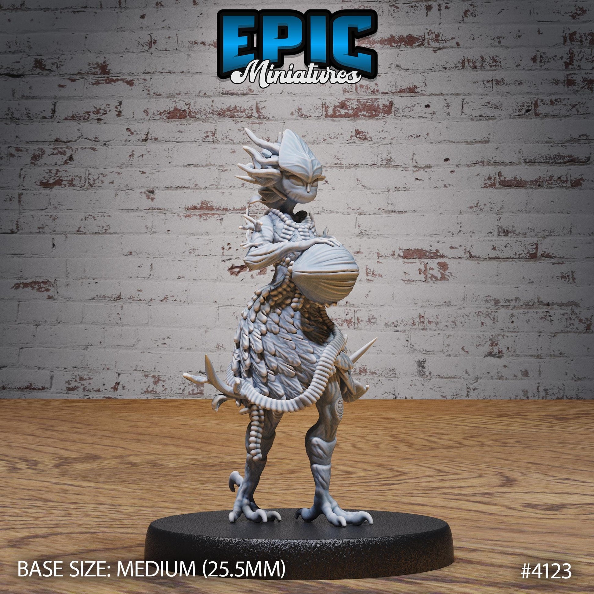 Female Nut Dryad Miniature (Medium) | Premium DnD Minis High Quality Resin | Fantasy, Witch, Fairy, Cute, Walnut, Sword Fighter