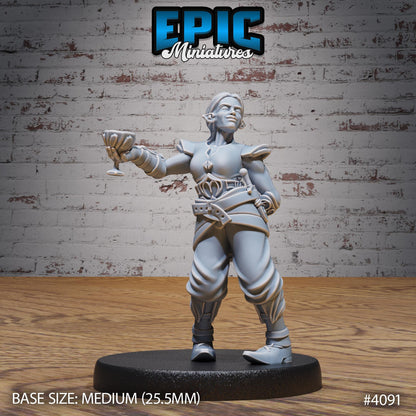 Elf Villager Miniatures A (Medium)| Premium DnD Minis High Quality Resin |Fantasy, Drunk, Artist, Banker, Blacksmith, NPC, Painter, Chalice
