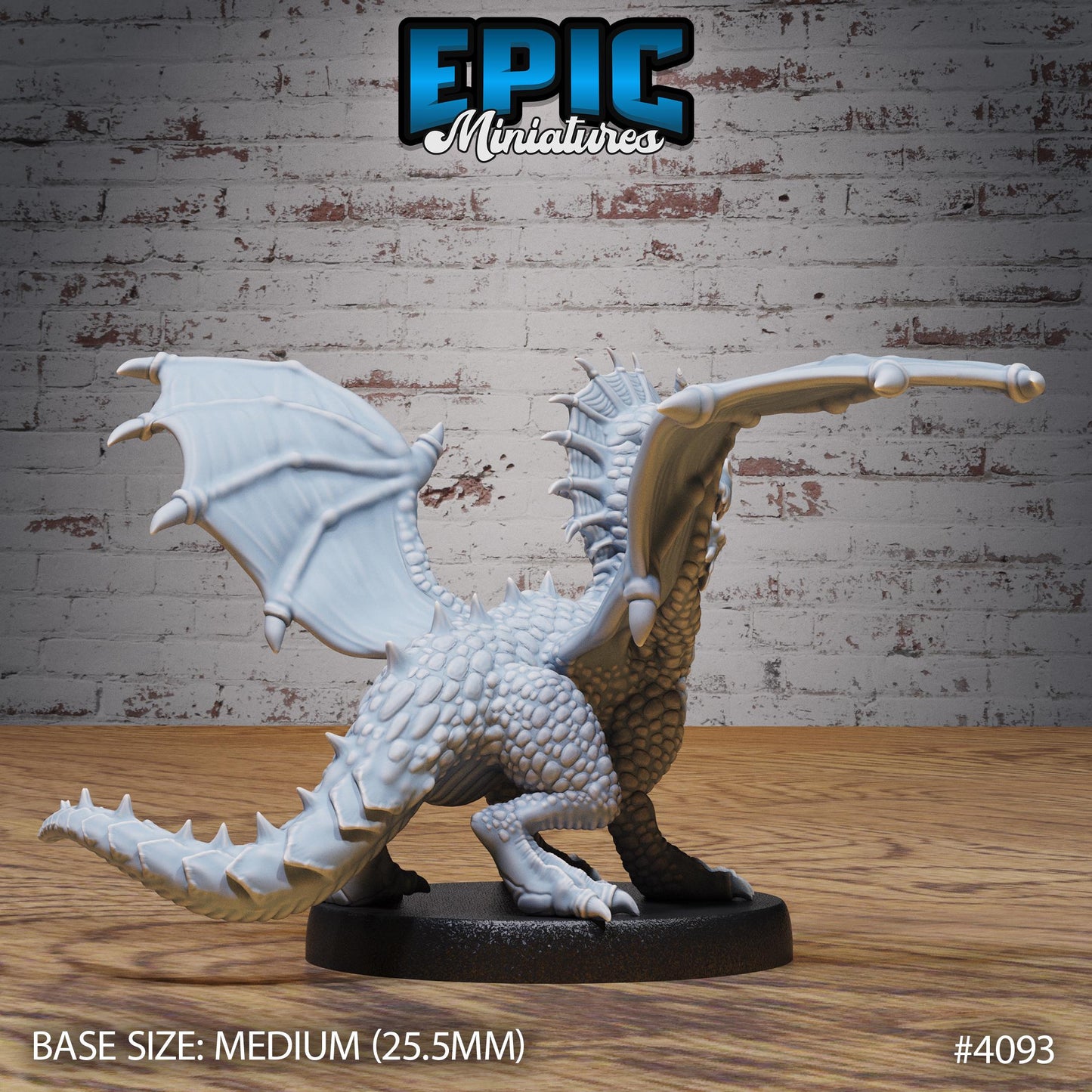 Green Dragon Wyrmling Miniature (Medium) | Premium DnD Minis High Quality Resin | Fantasy | Baby, Adorable, Cute, Eating Wyvern, Dragonling