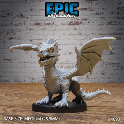 Green Dragon Wyrmling Miniature (Medium) | Premium DnD Minis High Quality Resin | Fantasy | Baby, Adorable, Cute, Eating Wyvern, Dragonling
