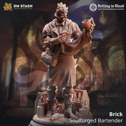 Soulforged Bartender (Medium) | 32mm Hero Scale | Premium DnD Miniatures High Quality Resin | DM Stash