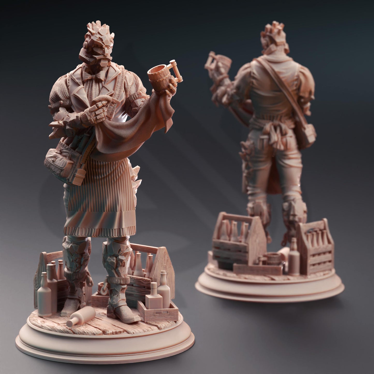 Soulforged Bartender (Medium) | 32mm Hero Scale | Premium DnD Miniatures High Quality Resin | DM Stash