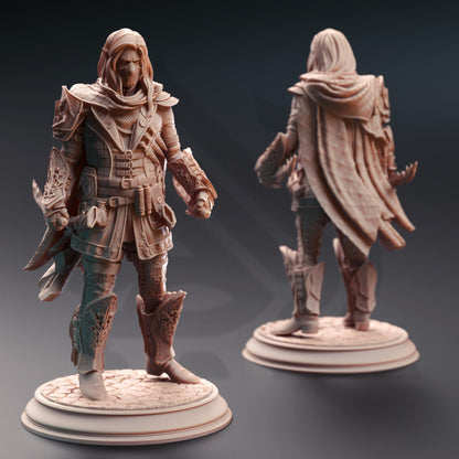 Sylvios the Slip - Elven Rogue Gambler (Medium) | 32mm Hero Scale | Premium DnD Miniature High Quality Resin | DM Stash
