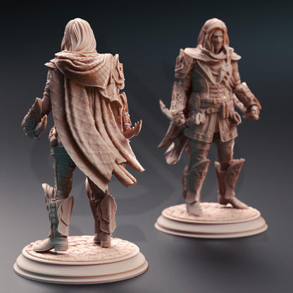 Sylvios the Slip - Elven Rogue Gambler (Medium) | 32mm Hero Scale | Premium DnD Miniature High Quality Resin | DM Stash