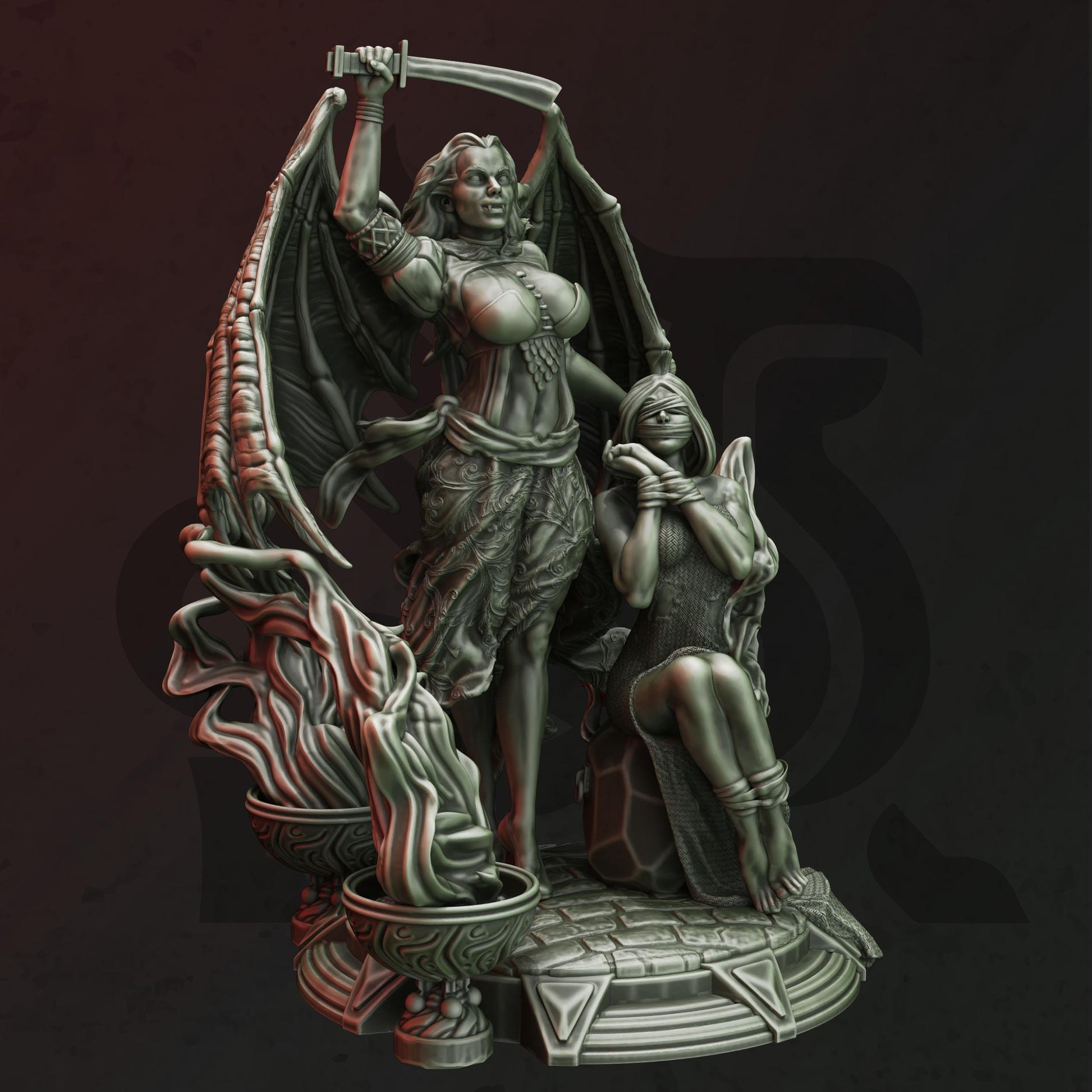 Erys - Vampire Seductress (Medium) | 32mm Hero Scale | Premium DnD Miniature High Quality Resin | DM Stash