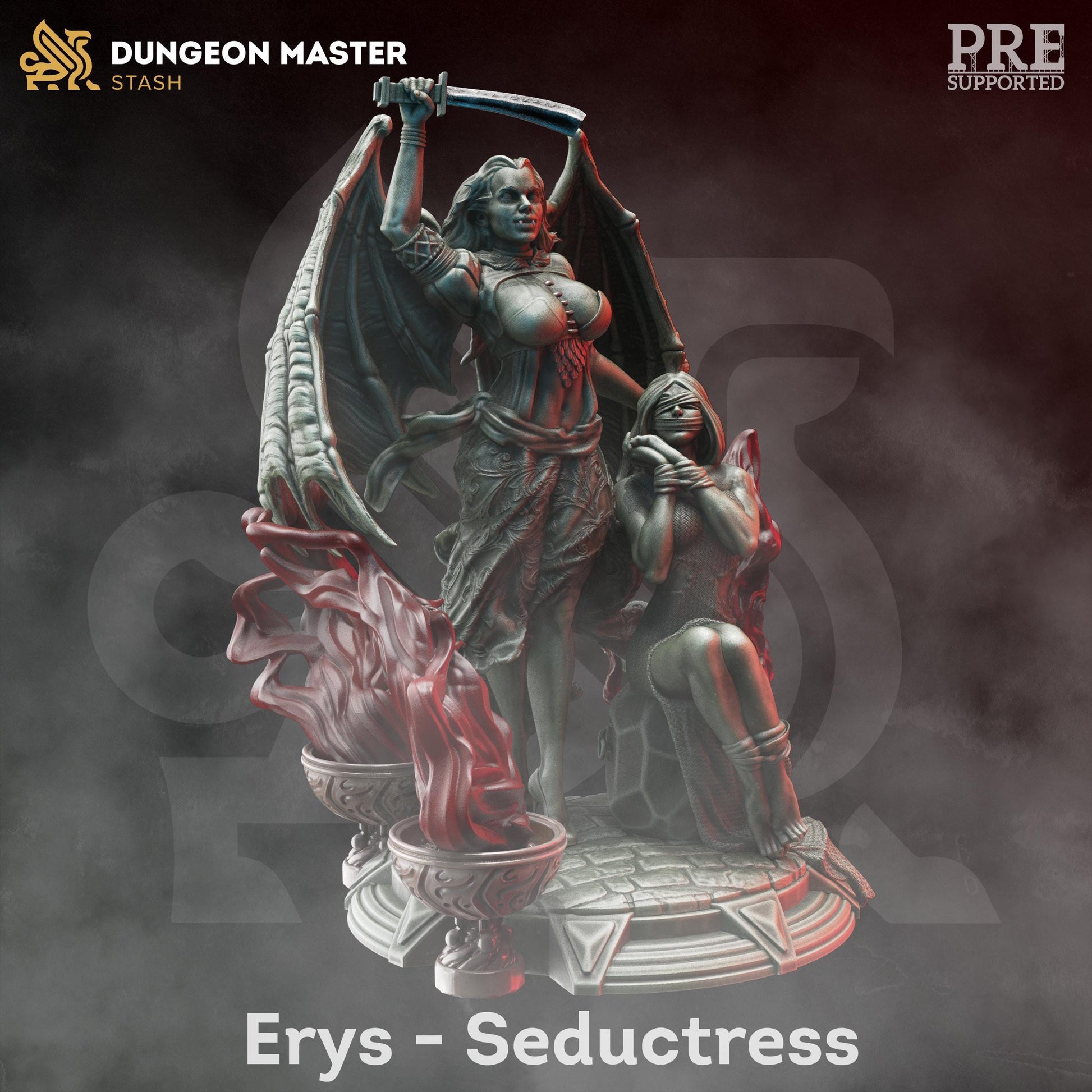 Erys - Vampire Seductress (Medium) | 32mm Hero Scale | Premium DnD Miniature High Quality Resin | DM Stash