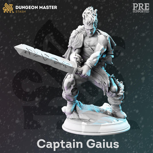 Gaius - Ragged Bloodhunter Captain (Medium) | 32mm Hero Scale | Premium DnD Miniature High Quality Resin | DM Stash