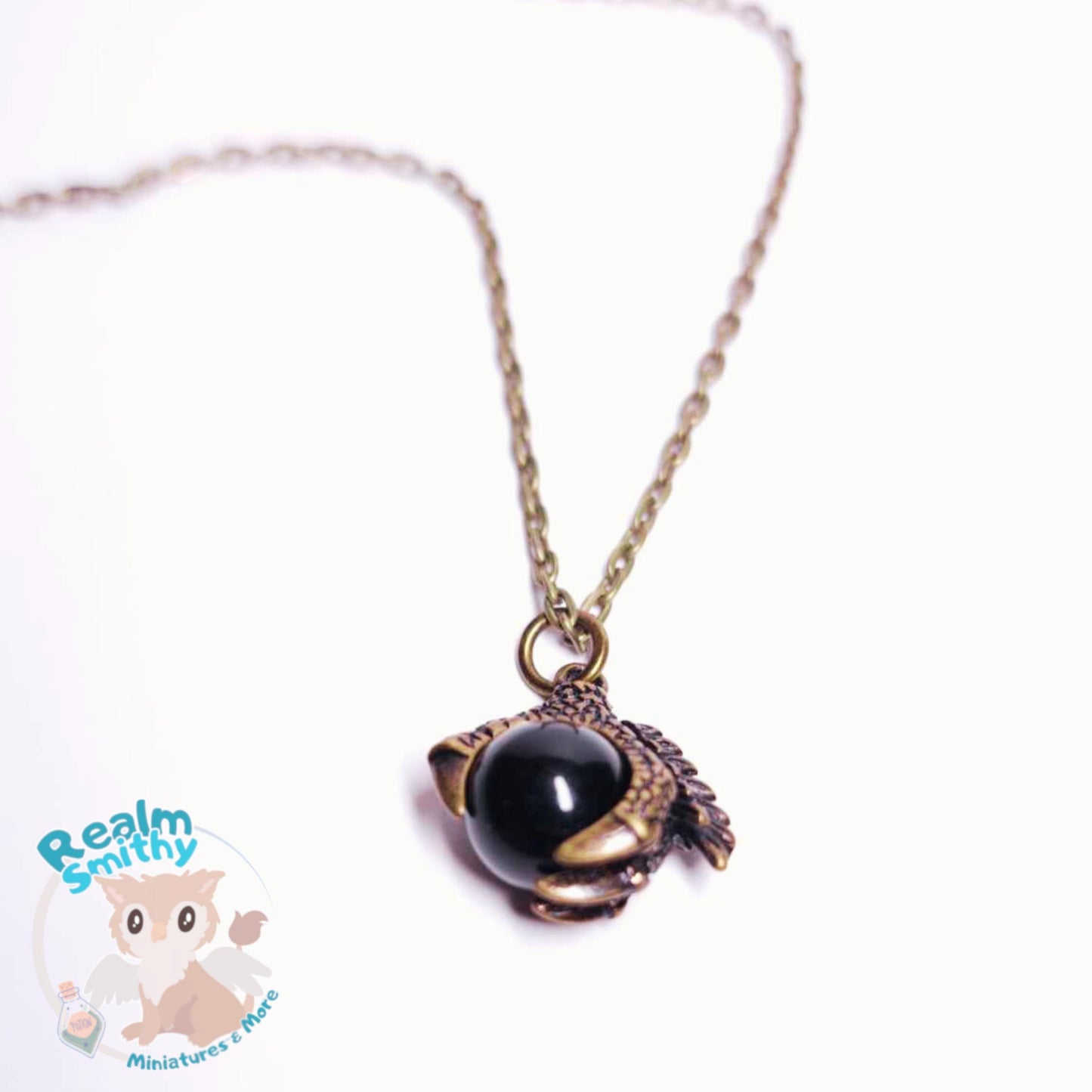 Dragon Foot Necklace | Premium Quality Dragon Foot Holding Orb Necklace | Medium 18 Inch Length | Dungeons and Dragons, DnD, Fantasy Jewelry