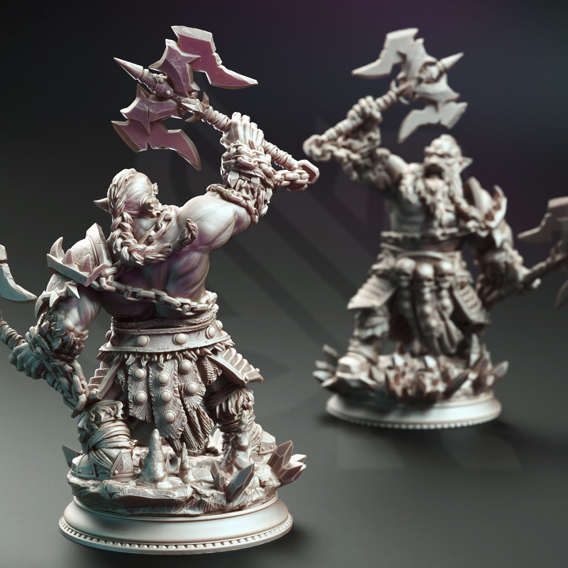 Korthart the Hateful Heart - Dark Dwarf Berserker Barbarian (Medium) | 32mm Hero Scale | Premium DnD Miniature High Quality Resin |DM Stash|