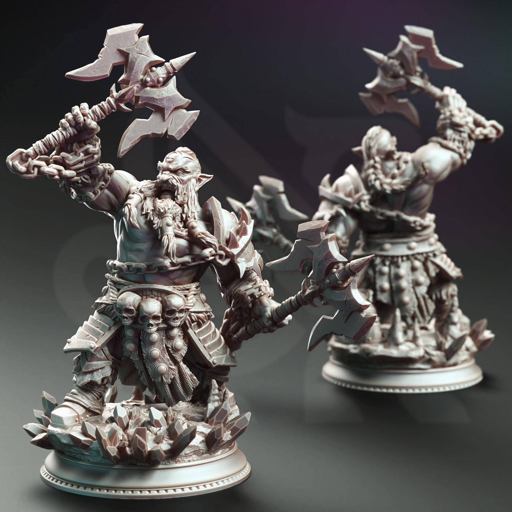 Korthart the Hateful Heart - Dark Dwarf Berserker Barbarian (Medium) | 32mm Hero Scale | Premium DnD Miniature High Quality Resin |DM Stash|