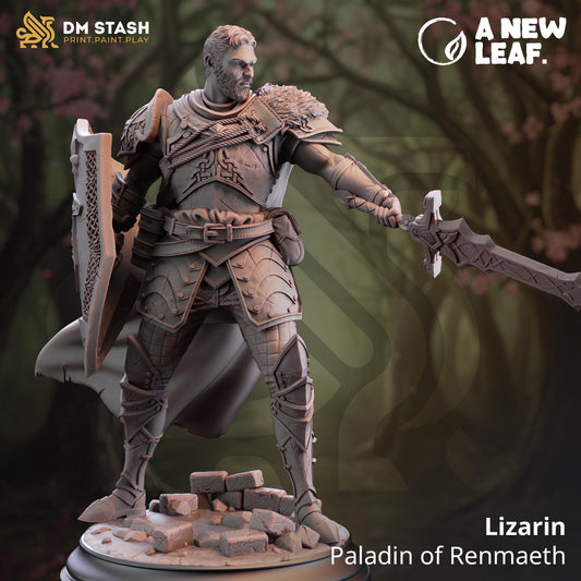 Nordic Nature Paladin - Lizarin (Medium) | 32mm Hero Scale | Premium DnD Miniature High Quality Resin |DM Stash| Male Human, Fighter, Sword