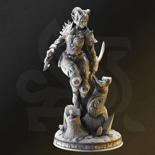 Master of Poisoned Talons – Orlena (Medium) | 32mm Hero Scale | Premium DnD Miniature High Quality Resin |DM Stash| Tiefling, Rogue, Sexy