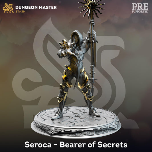 Divine of Secrets - Seroca (Medium) | 32mm Hero Scale | Premium DnD Miniature High Quality Resin |DM Stash| Yiga, Cult, Sun, Whisper, Mask