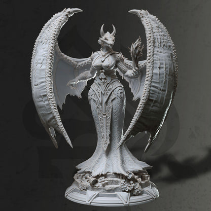 Dragon Warlock - Tharvaya (Medium) | 32mm Hero Scale | Premium DnD Miniature High Quality Resin | DM Stash