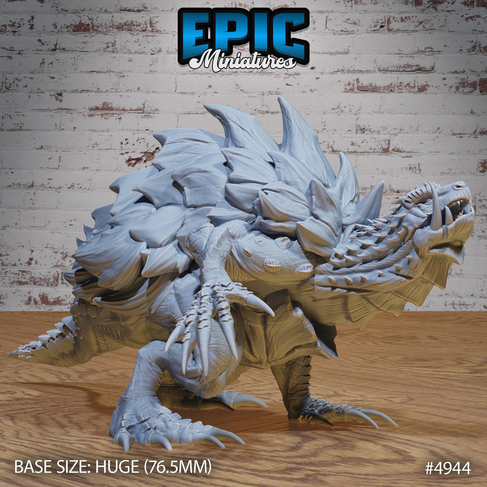 Turtle Zilla (Huge) | Premium DnD Miniatures | High Quality Resin | Tortle, Monster, Godzilla, Shell, Fire Breathing, Beast, Monster, Enemy