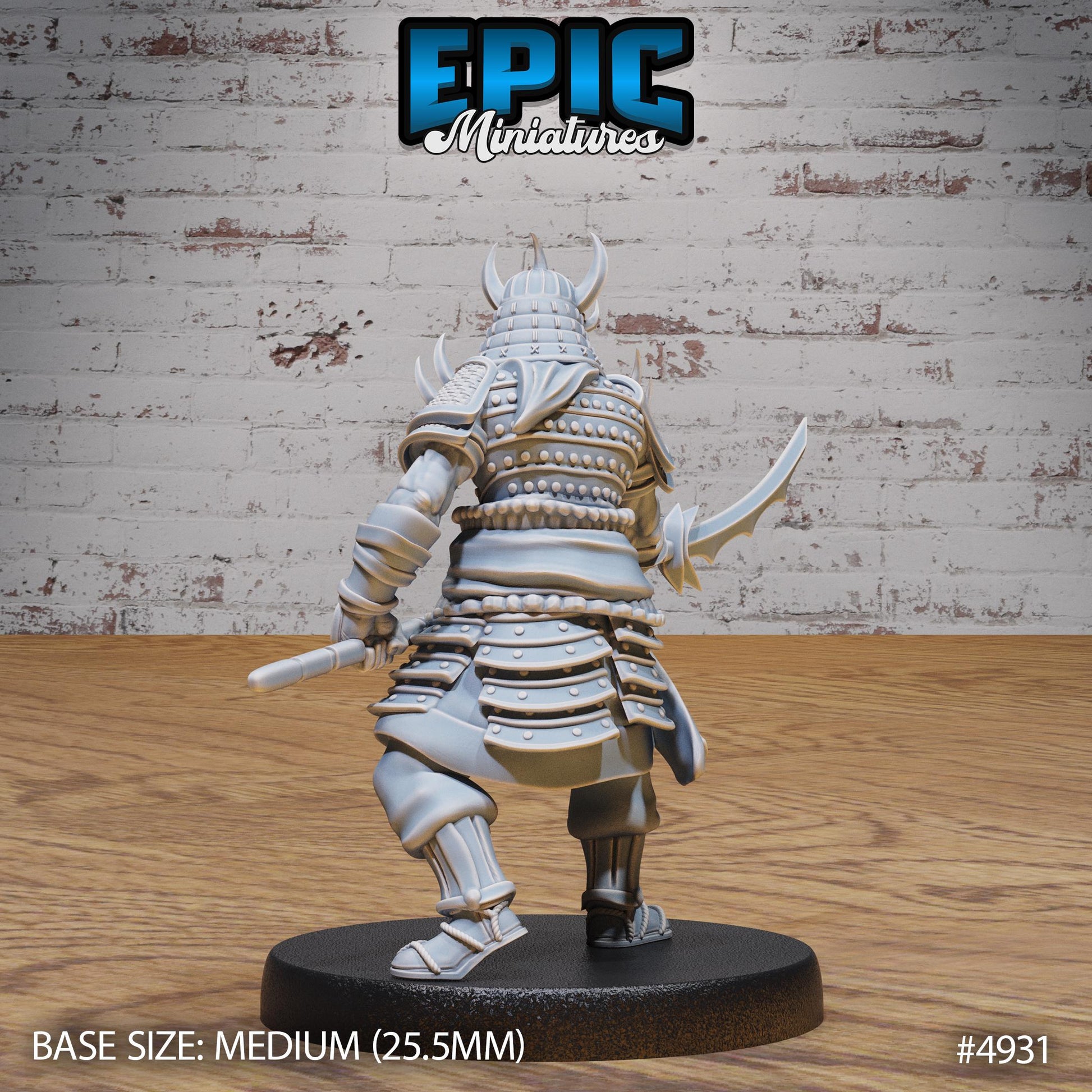 Oni Samurai (Medium) | Premium DnD Minis High Quality Resin | Male, Asian, Axe, Sword, Katana, Fighter, Japan, Japanese