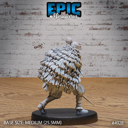 Legendary Ronin (Medium) | Premium DnD Minis High Quality Resin | Kung Fu, Sword, Monk, East Asian, Asia, Japan, Japanese, Hair Bun, Samurai