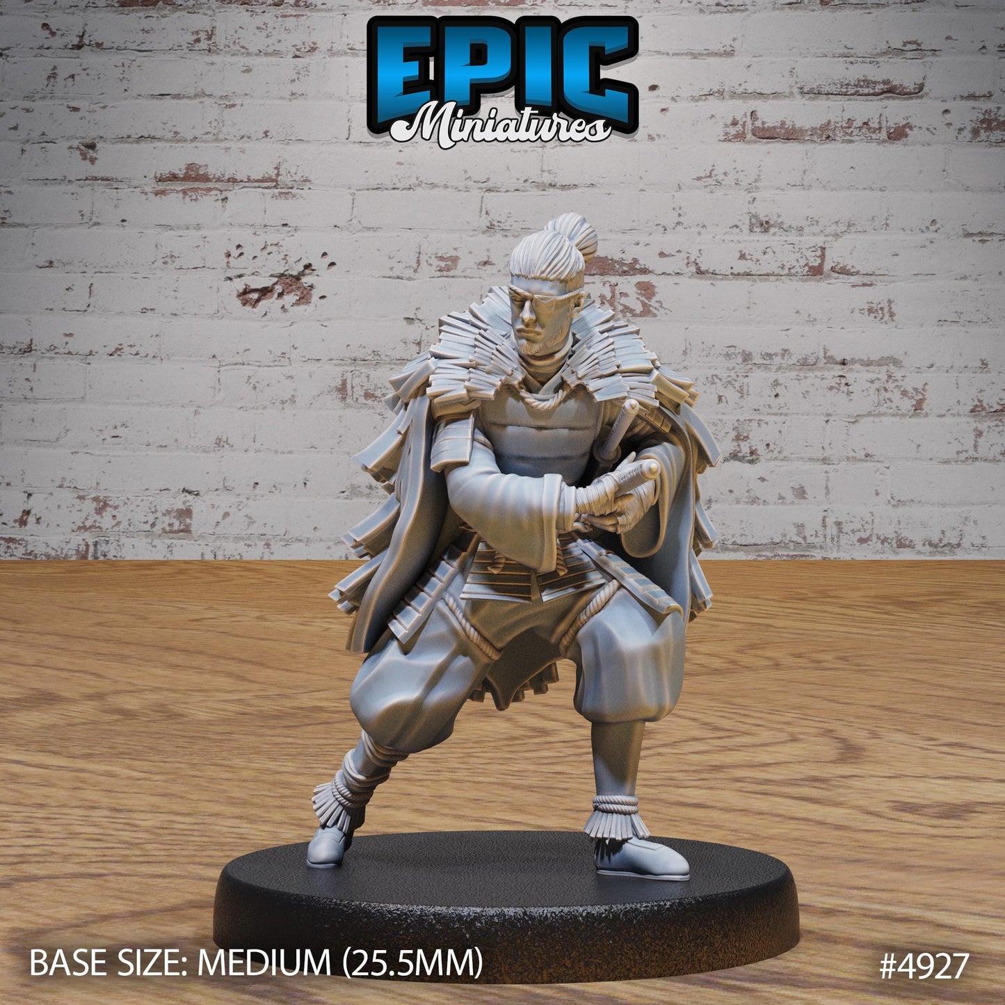 Legendary Ronin (Medium) | Premium DnD Minis High Quality Resin | Kung Fu, Sword, Monk, East Asian, Asia, Japan, Japanese, Hair Bun, Samurai